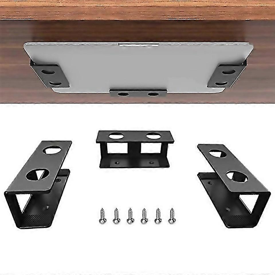 For 3 Pieces Of Offstage Laptop Bracket Undertable Bracket Black