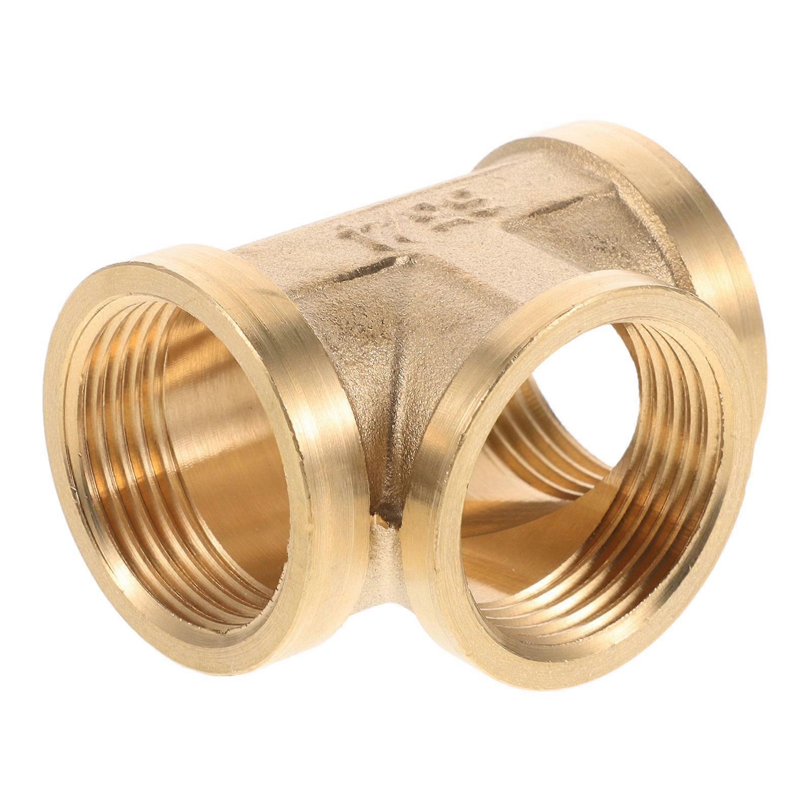 3Pcs Copper Industrial Pipe Tee Part for Secure Pipe Connection