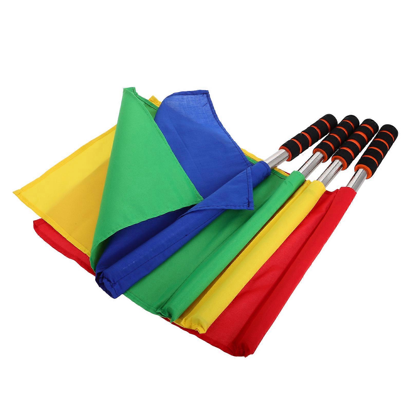 Assorted Color Soccer Referee Flag for Football Training 20Pcs Set