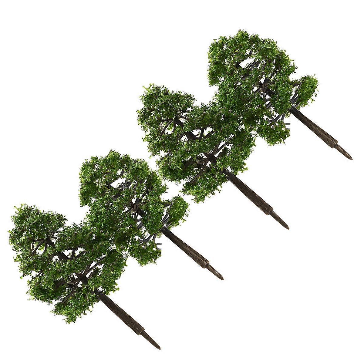 Plastic Green Scenery Model Tree Winomo for Decoration 5Pcs
