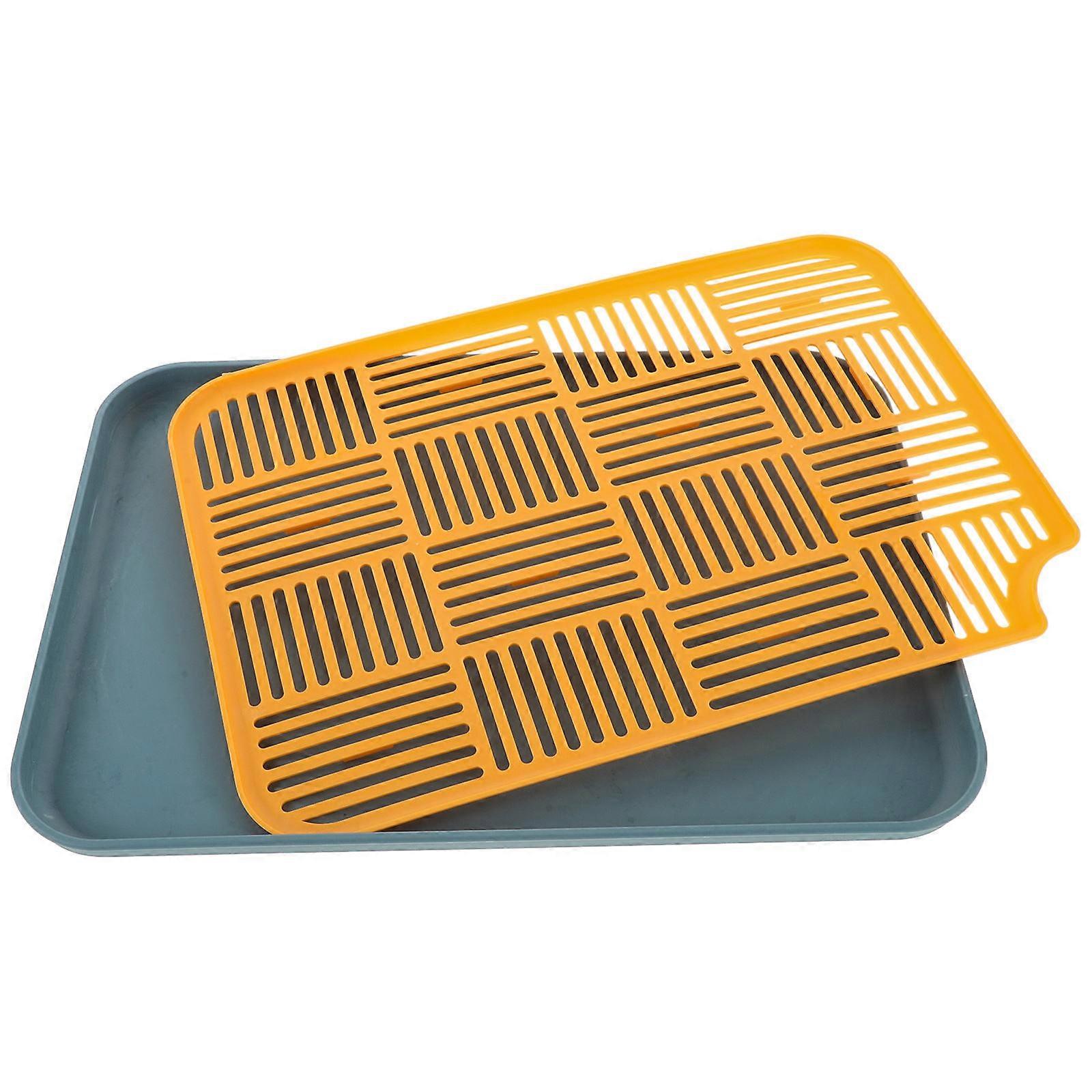 Fruit and Vegetable Storage Rack Kitchen Drainage Tray with 4Pcs