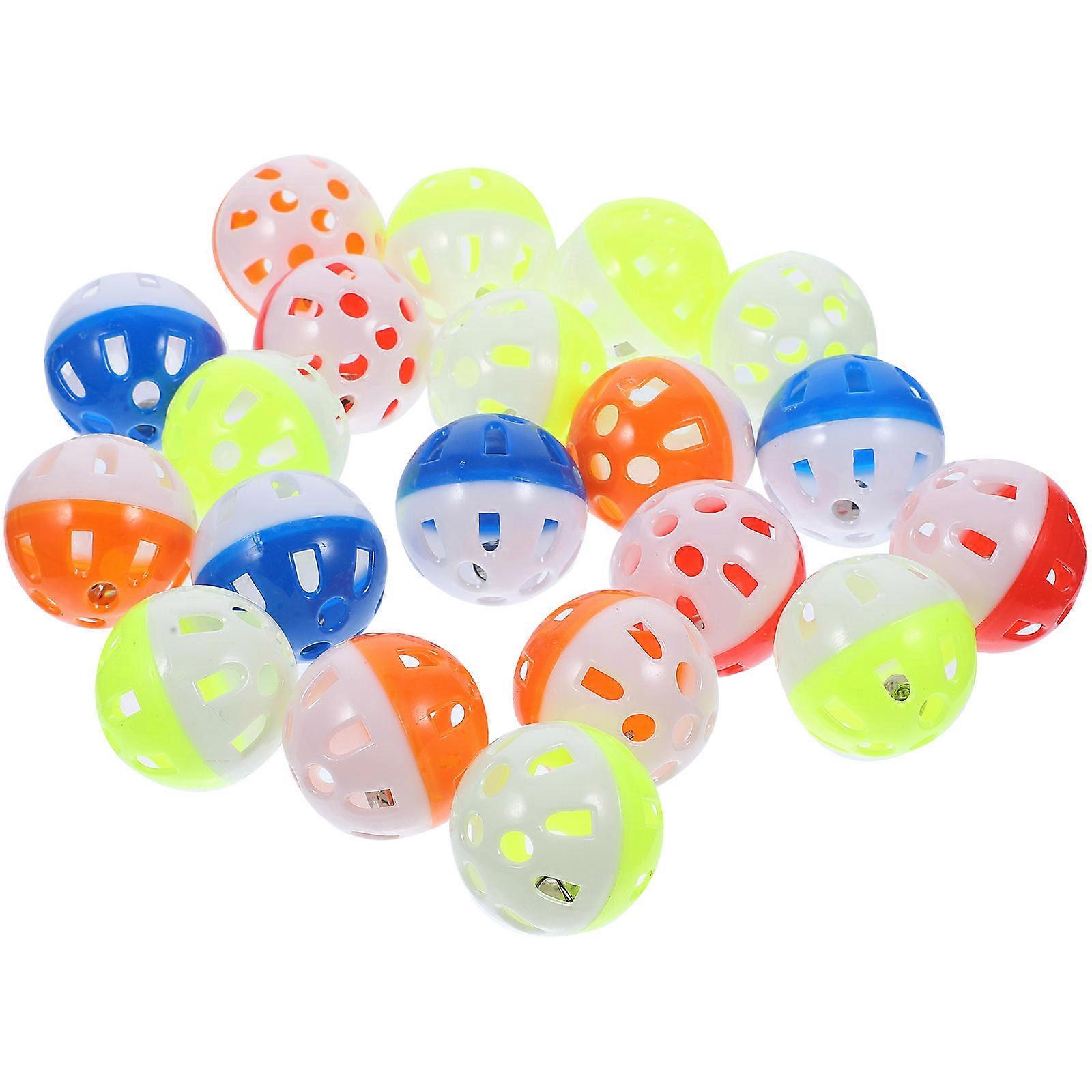 Parrot Bird Toys Hollow-Out Bell Balls for Play 100Pcs Assorted Color Pack