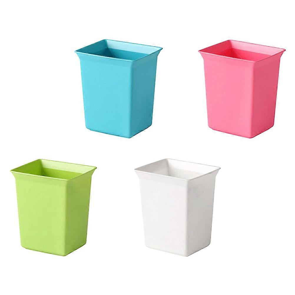 Desktop Sundry Box 4Pcs Simple Mini Trash Can Home Organization Assorted Color For Sundry Organization