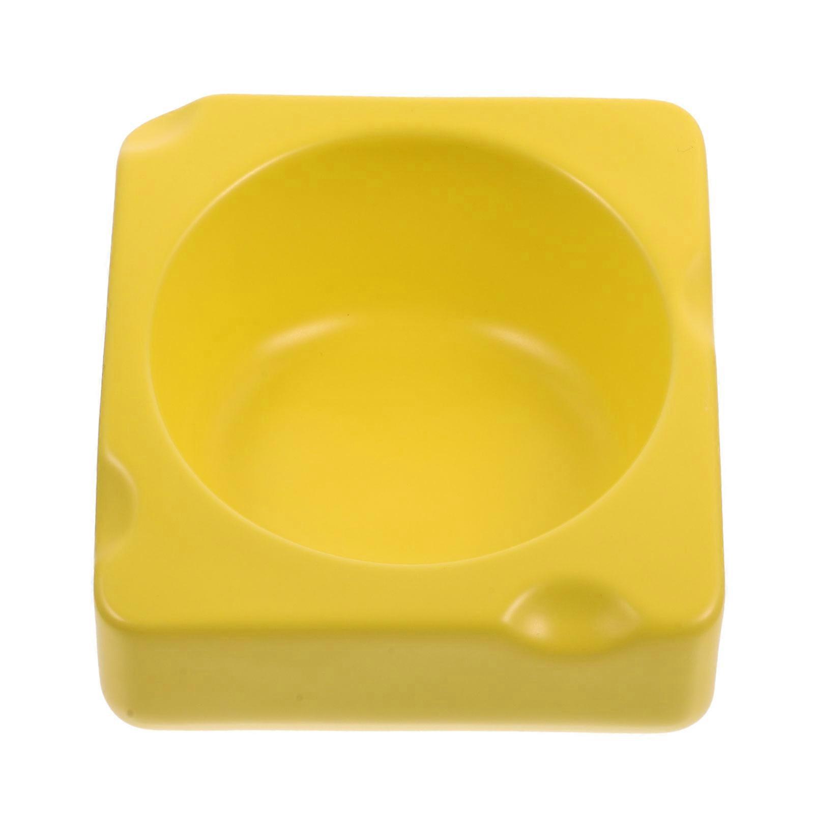 Feeding Bowl 3Pcs Cheese Shaped Hamster Bowl Suitable For Small Pets Household Feeding Time 10X10X6Cm Durable And Safe Material
