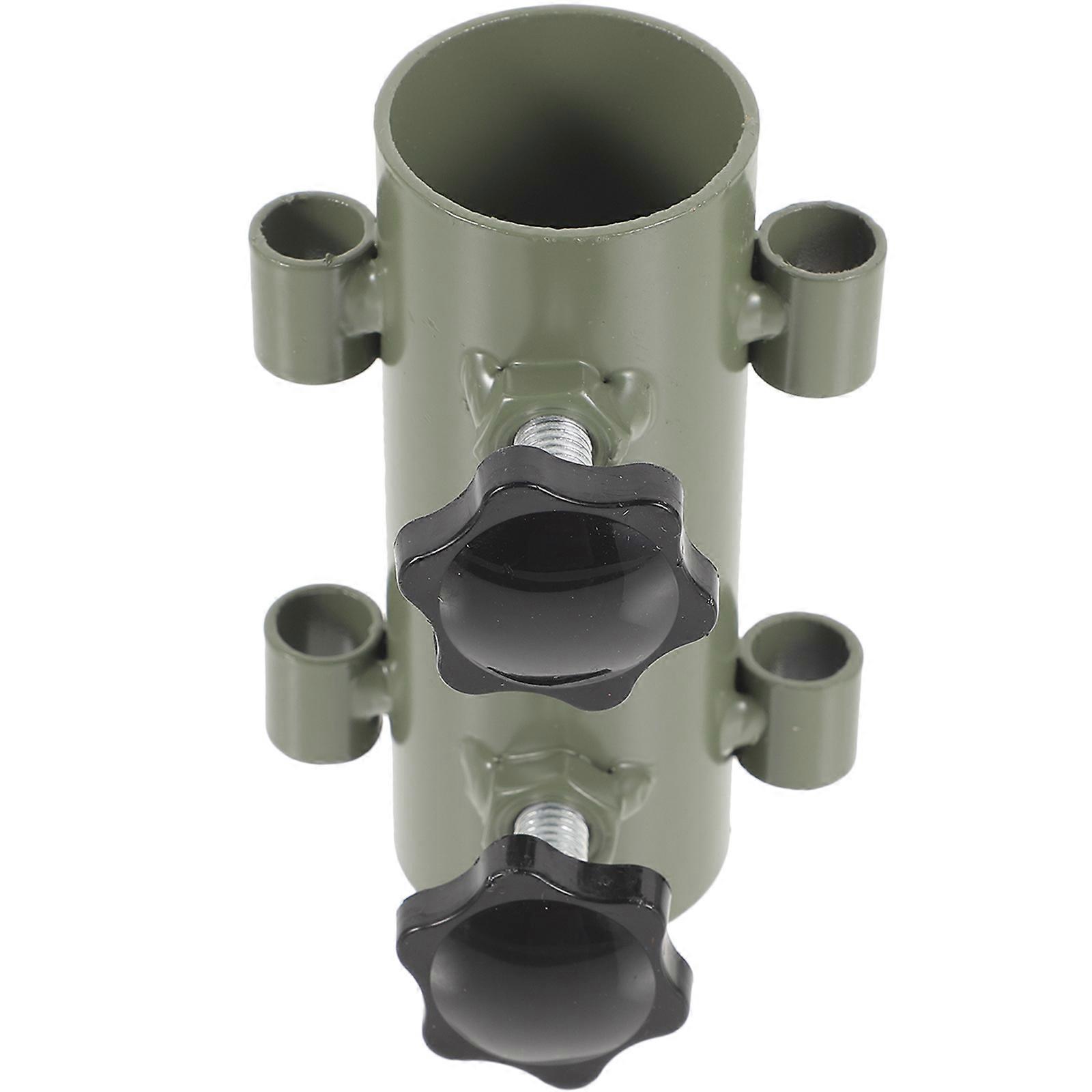 Camping Tent Rod Holders Steel for Outdoor Use with 2Pcs Awning Pole Base