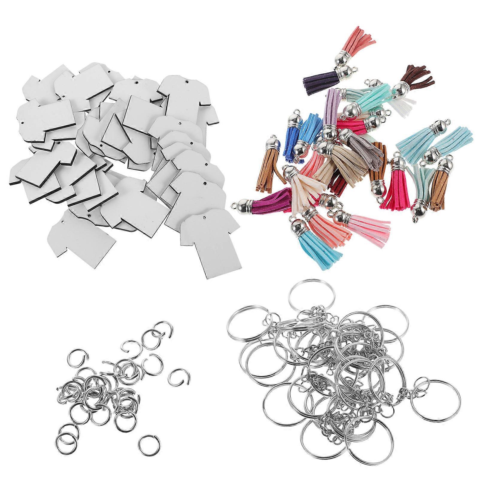 Sublimation Keychain Blanks Mdf for Decoration 90Sets Assorted Color