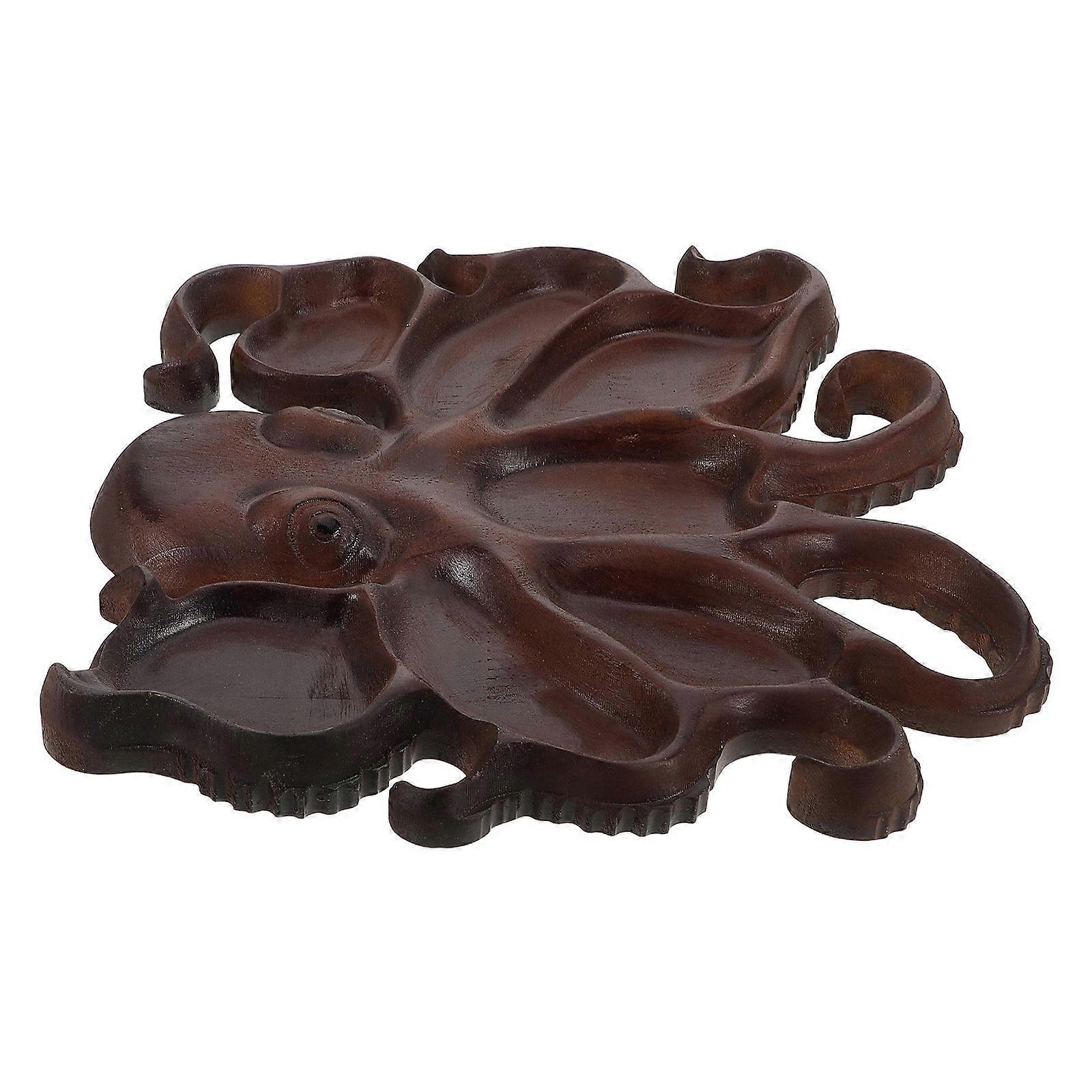 Wood Octopus Serving Tray for Serving 2Pcs Creative Snack and Fruit Board