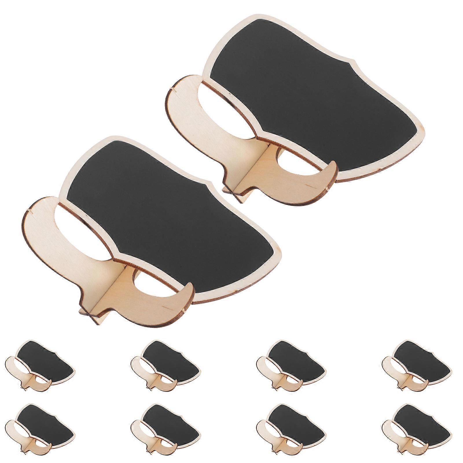 Wooden Mini Chalkboard Signs Black for Food Display with 40Pcs for Events