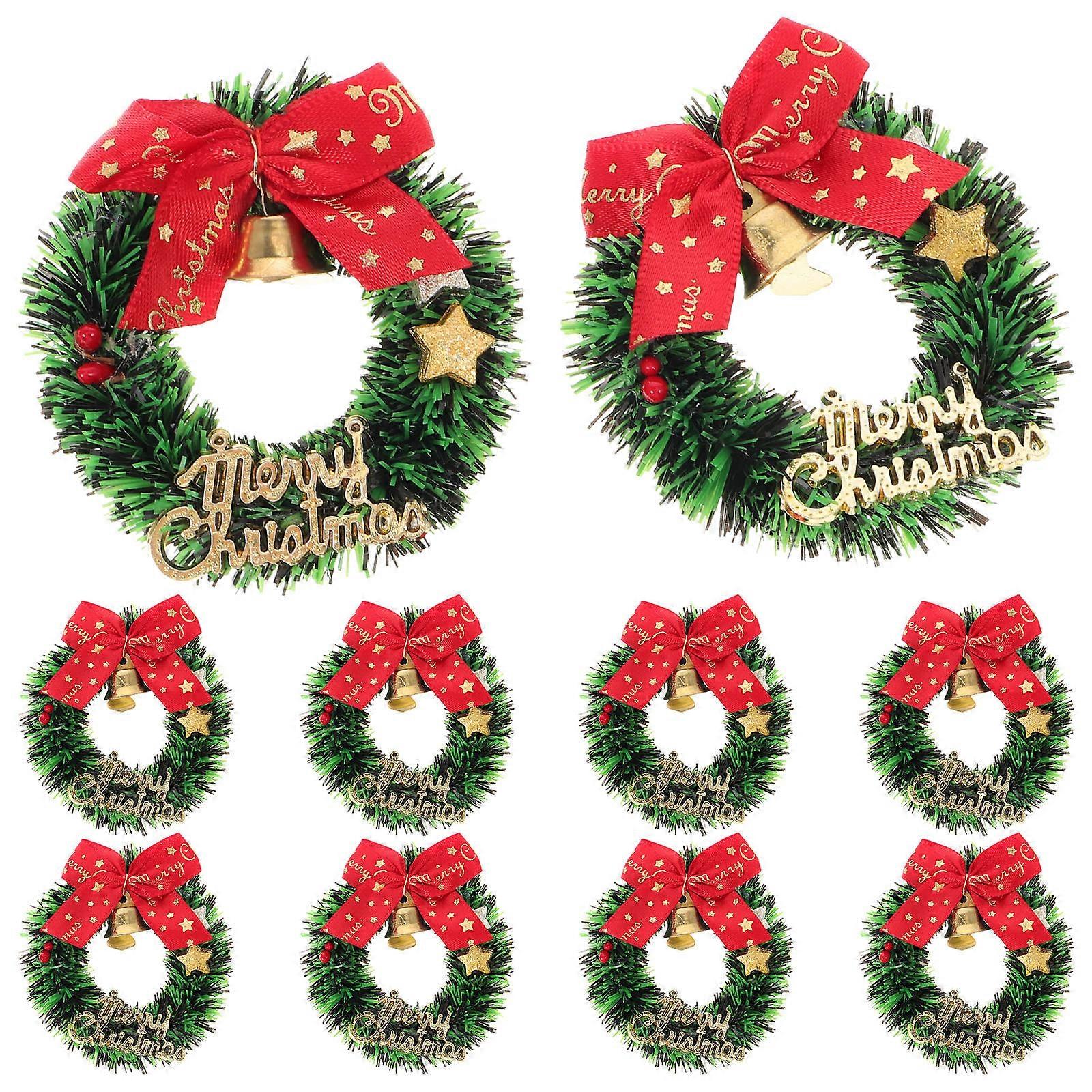 Assorted Color Mini Christmas Wreath for Decoration 20Pcs