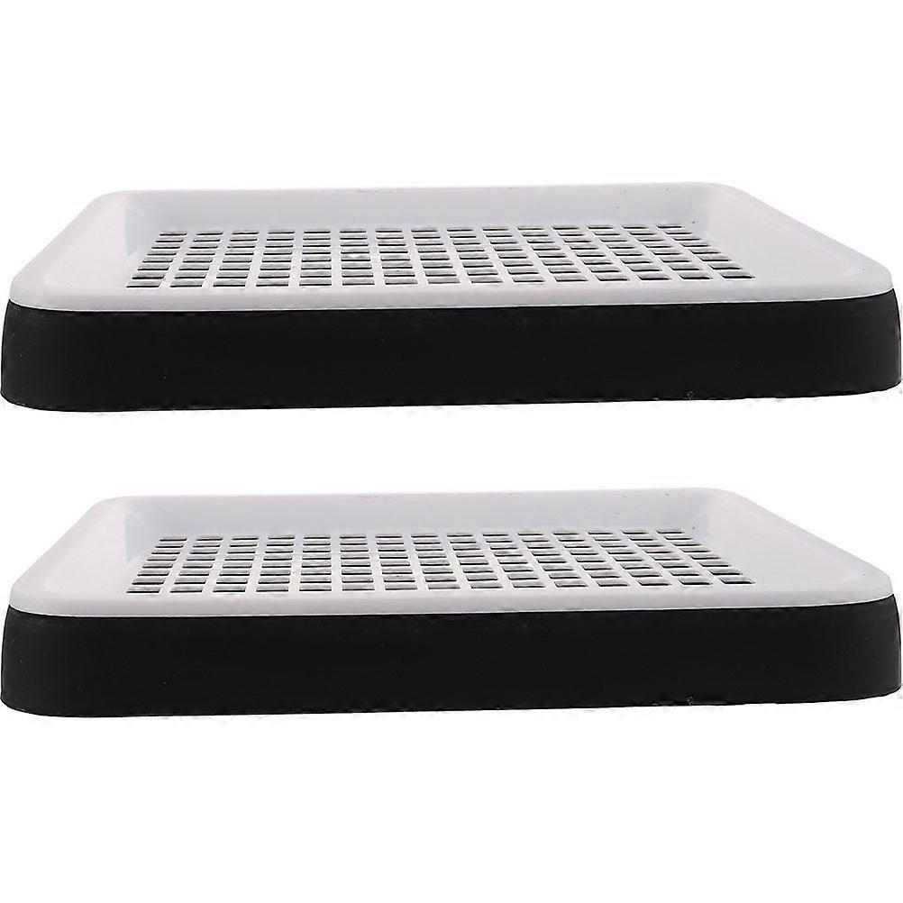 Pet Pan Rabbit Litter Box for Small Pets Toilet Use 4Pcs Black Set