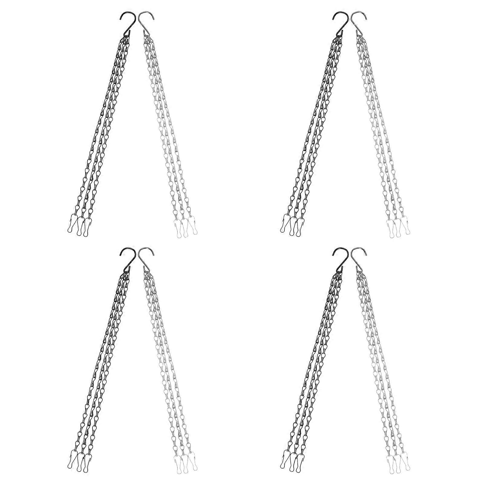 Flower Basket Hanging Chain for Garden Decoration with 24Sets Durable Iron Chains