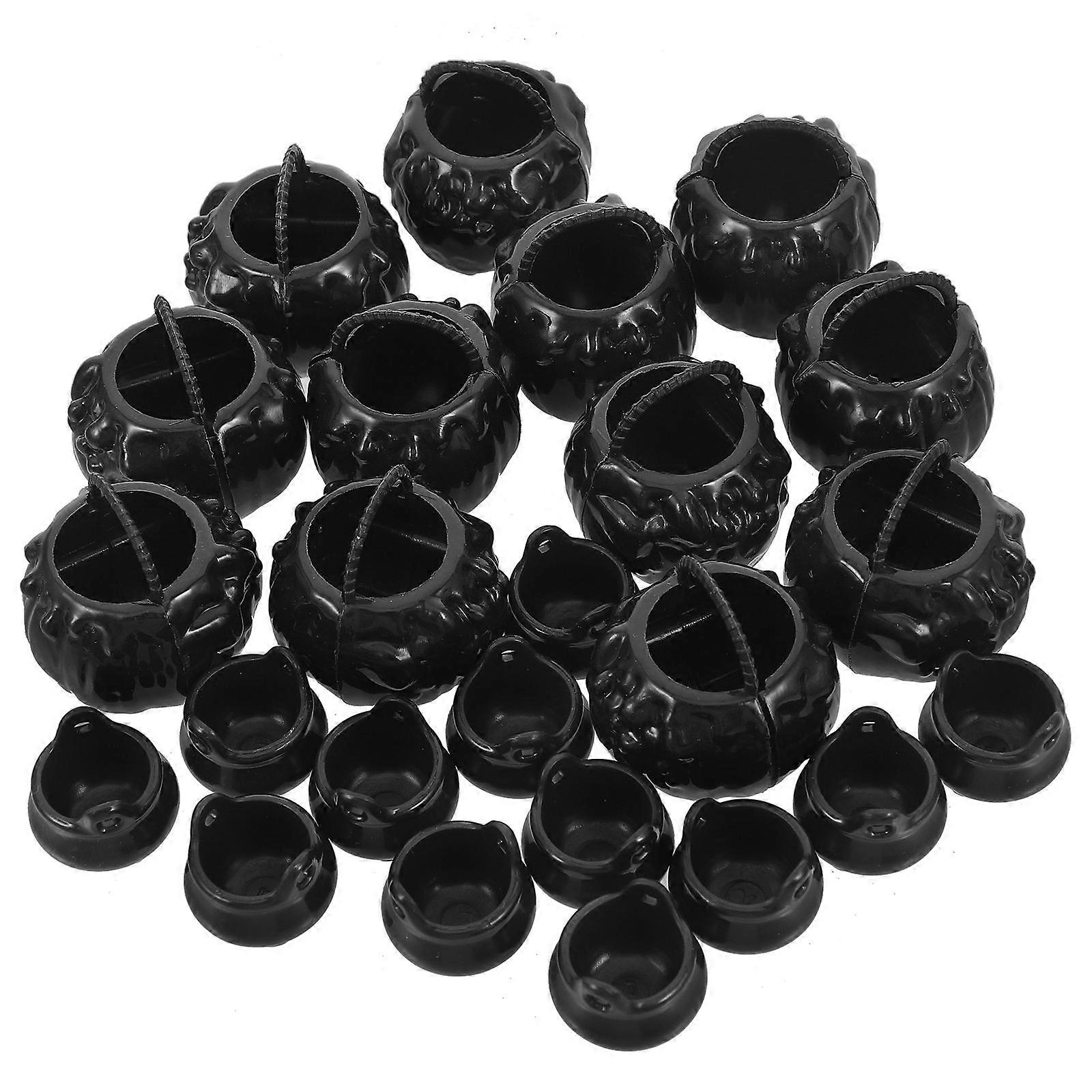 Mini Cauldron Kettles for Decoration 2Sets Halloween Plastic Party Props