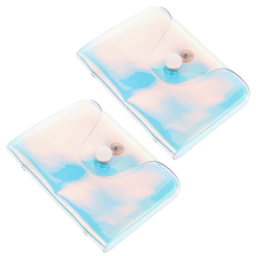 Holographic Credit Card Holder Wallet for Card with Multi Slots 6Pcs PVC Wallet