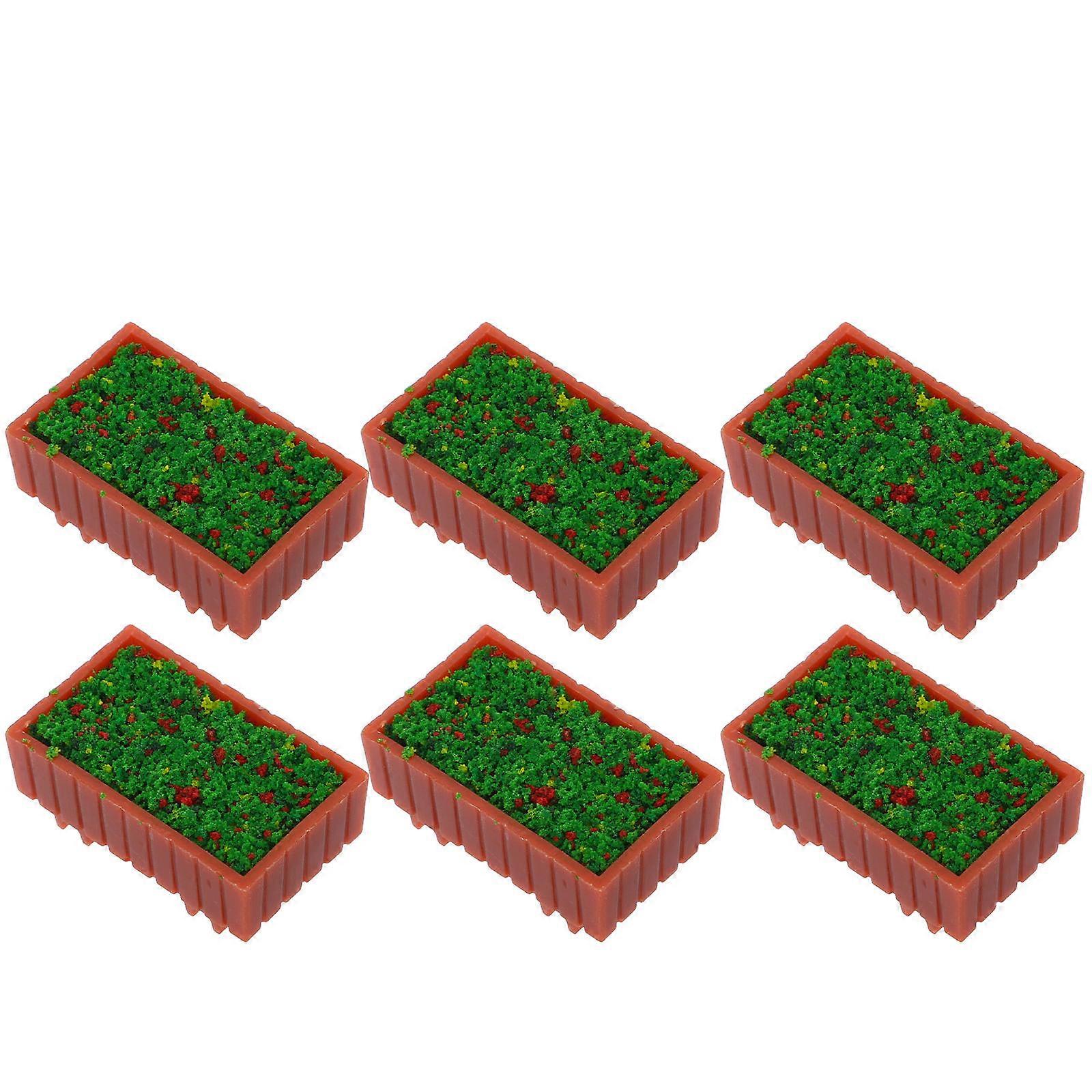 Miniature Flower Bed for Mini Window Box Decoration 24Pcs Plastic