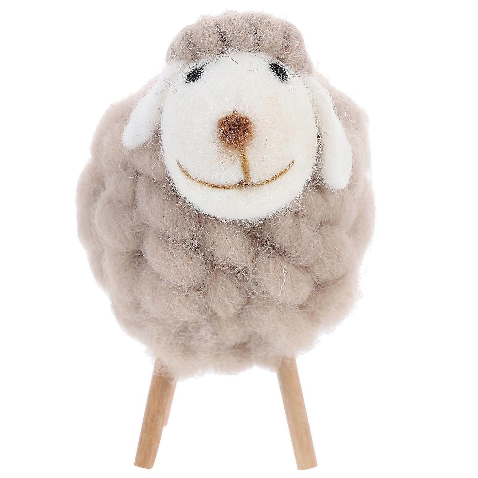 Felt Sheep Ornament Wool Felt Sheep Doll for Decoration Desktop