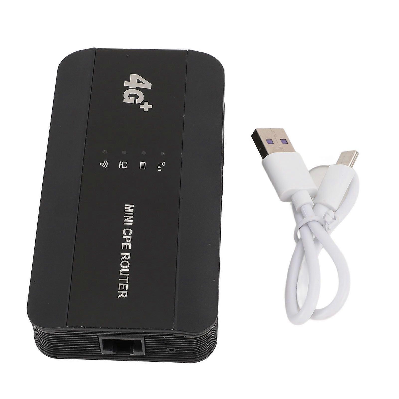 4G LTE USB Modem 300Mbps Pocket Mobile Hotspot with SIM Card Slot LAN Port 2.4GHZ Travel Portable Hotspot Up to 10 Users for Europe Asia