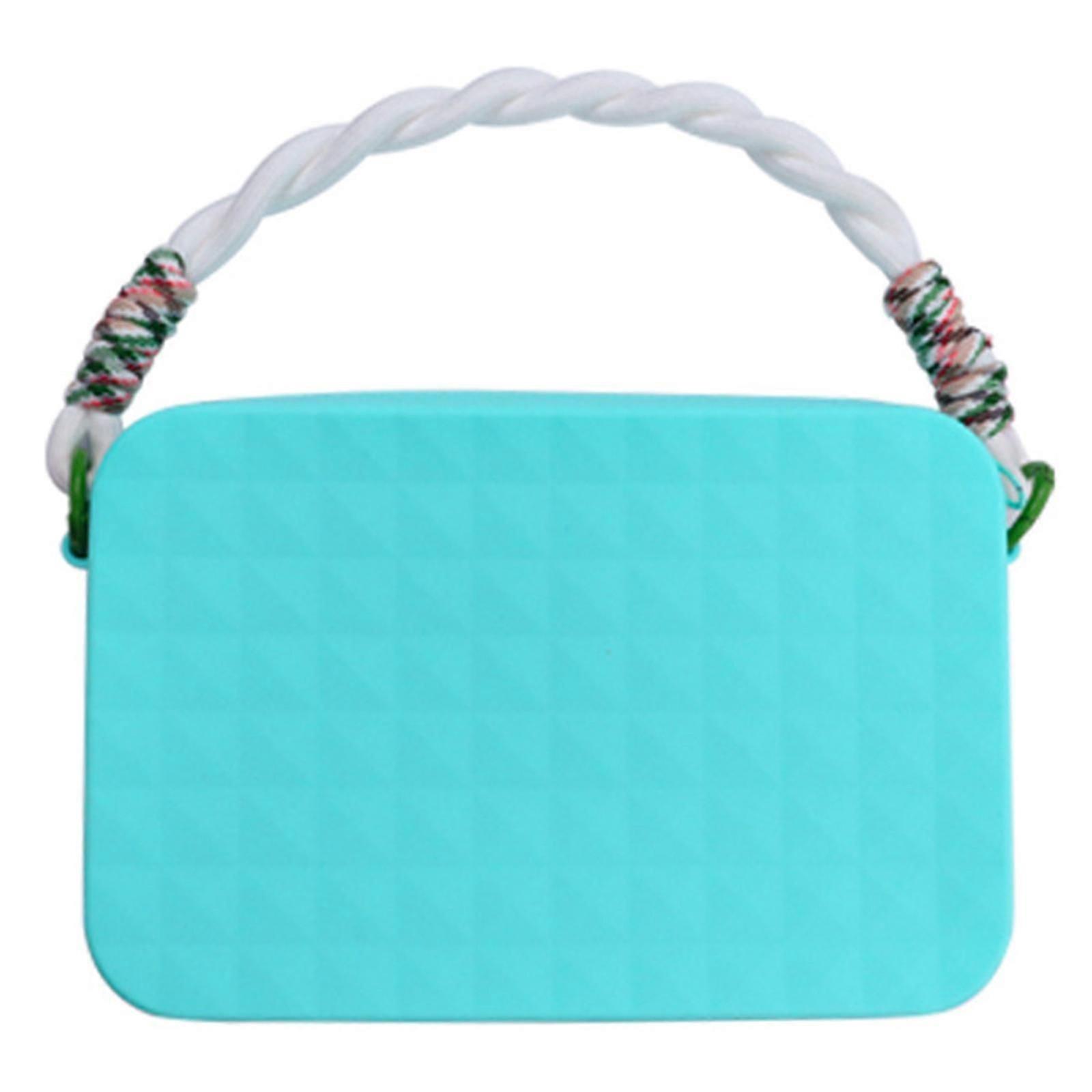 Multipurpose Silicone Storage Bag With Zippered And Strap For Beach Essential Soft Insert Case For Phones And Small Item Purple