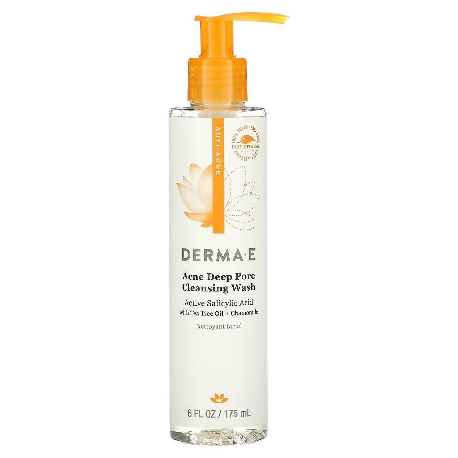 DERMA E, Acne Deep Pore Cleansing Wash, 6 fl oz (175 ml)