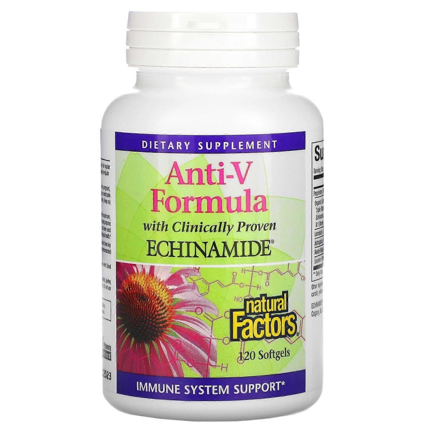 Natural Factors, Anti-V Formula, with Clinically Proven Echinamide, 120 Softgels