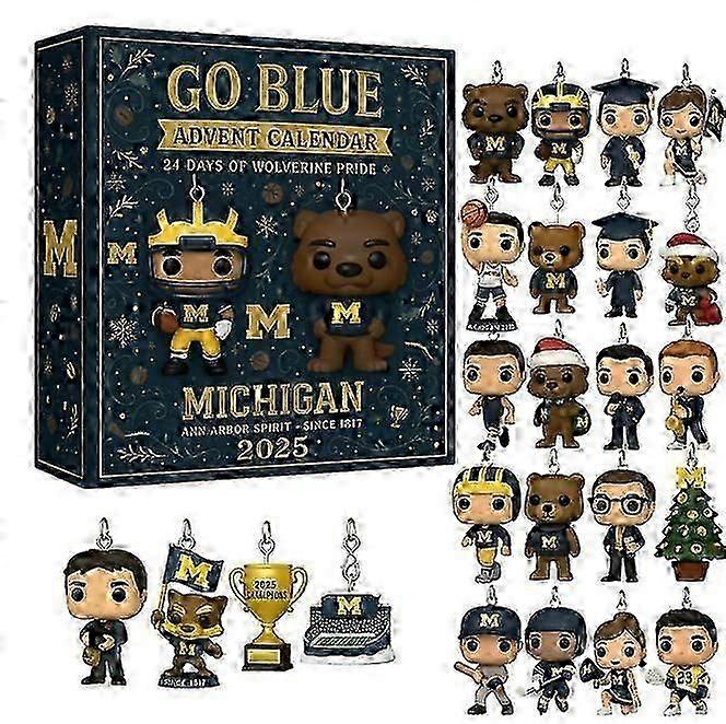 University of Michigan Wolverines Blindbox Weihnachtsbaumschmuck Acrylanhänger