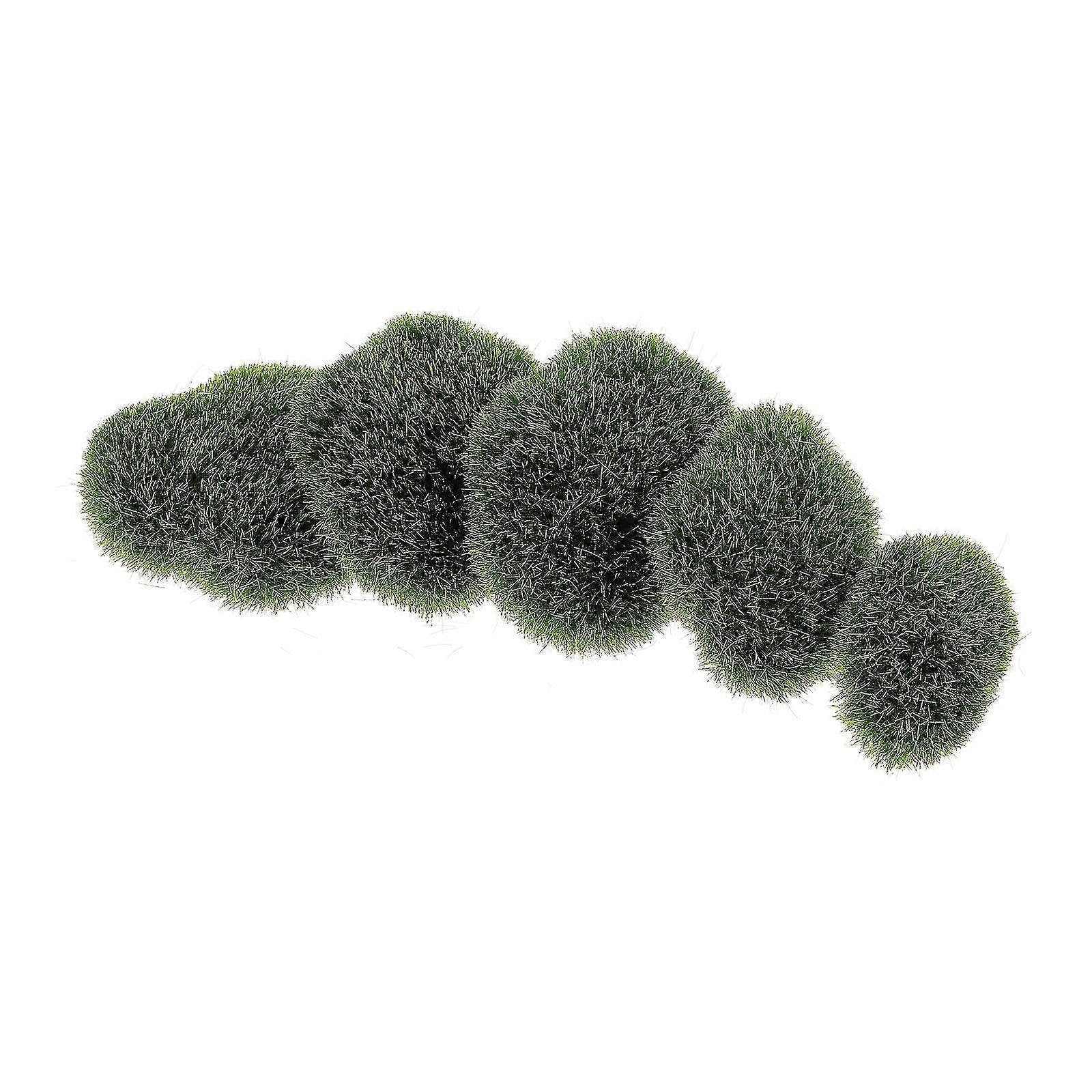 Realistic Moss Stone Home Decor Simulation Model 9.00X7.00X3.50CM Beautiful 5Pcs