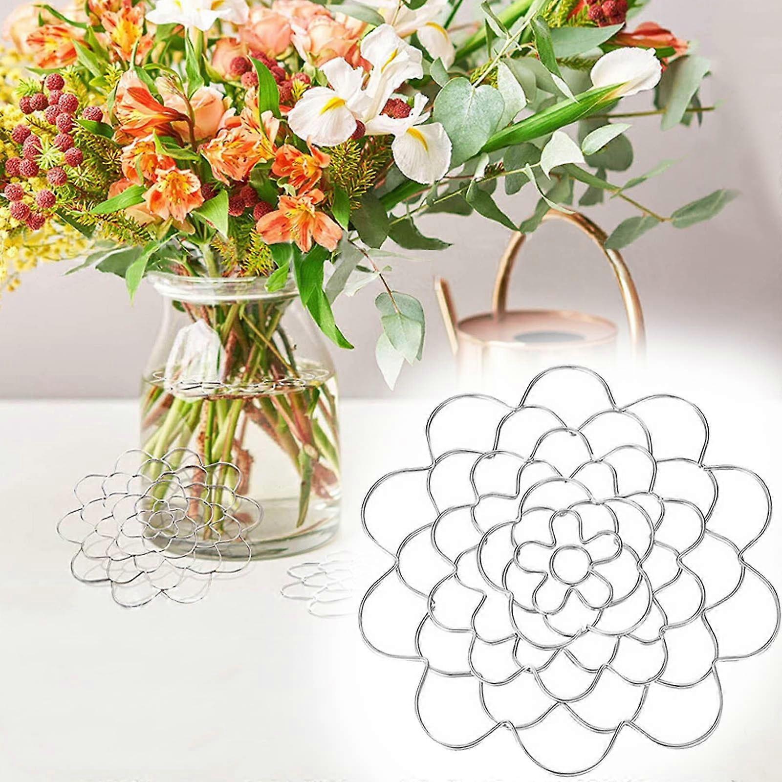 Fnyoxu Modern and Iron Design Flower Arrangement and Lacquer Baking Iron Design Flower Arrangement Auxiliary Device(Silver)