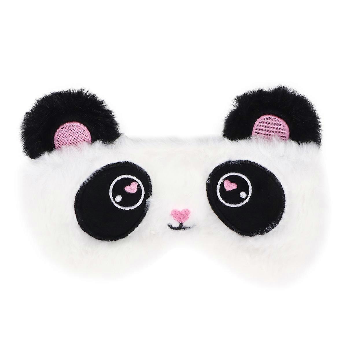 Mask for Eye Sleeping Use with 2Pcs Panda Design Comfortable Blindfold