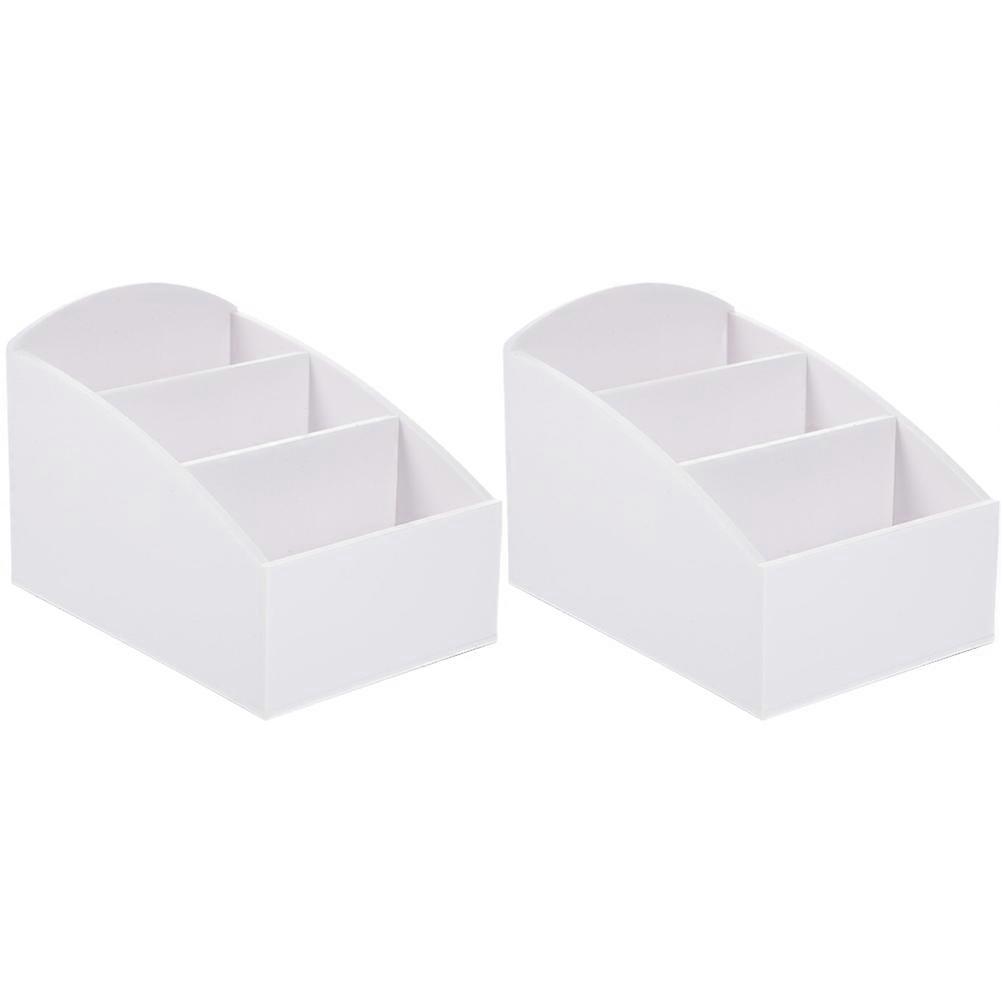 Sugar Packet Holder 2Pcs For Restaurant Cafe White Acrylic Storage Box Space Saving For Desktop Tidying