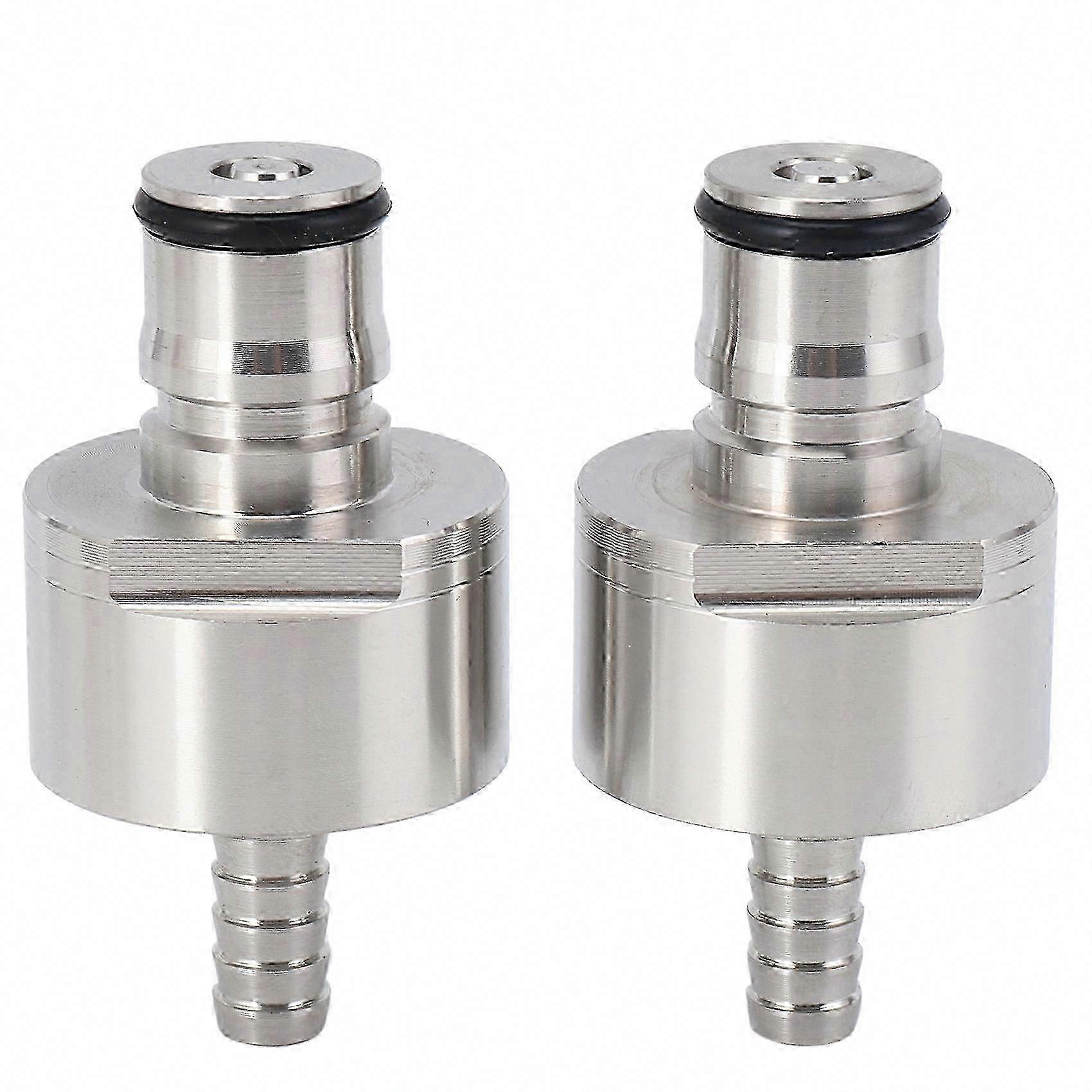 2Pcs 304 Stainless Steel Ball Lock Carbonation Cap 5/16" Barb for PET Soda Bottles