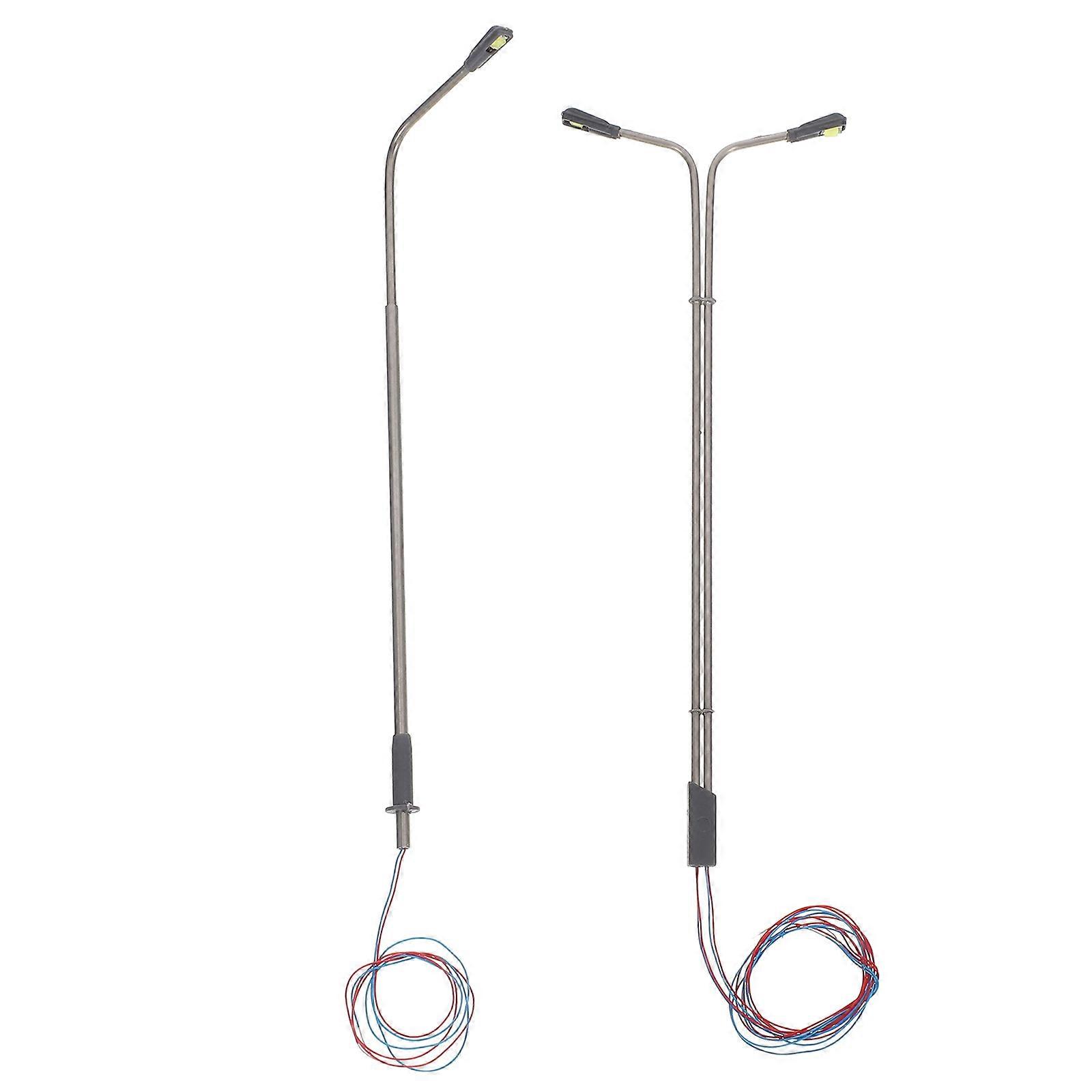 Miniature Street Lamp Micro Landscape Lighting 4Pcs Mini Lamp Post for Models