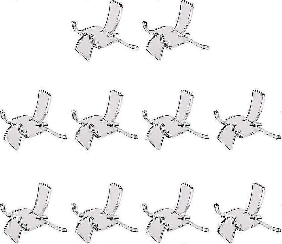 10 Pieces Acrylic Display Holders Acrylic Triangle Display Holder Easel  (Transparent, Small Size)