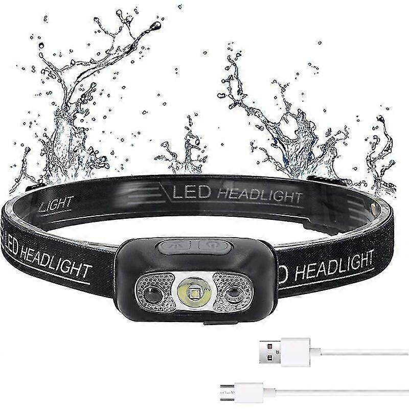 Front Lamp Led Usb Rechargeable Powerful Super Bright, Front Torch With 500 Lm, 3 Lighting Modes, Ipx1 Tench, Motion Detector Lamp