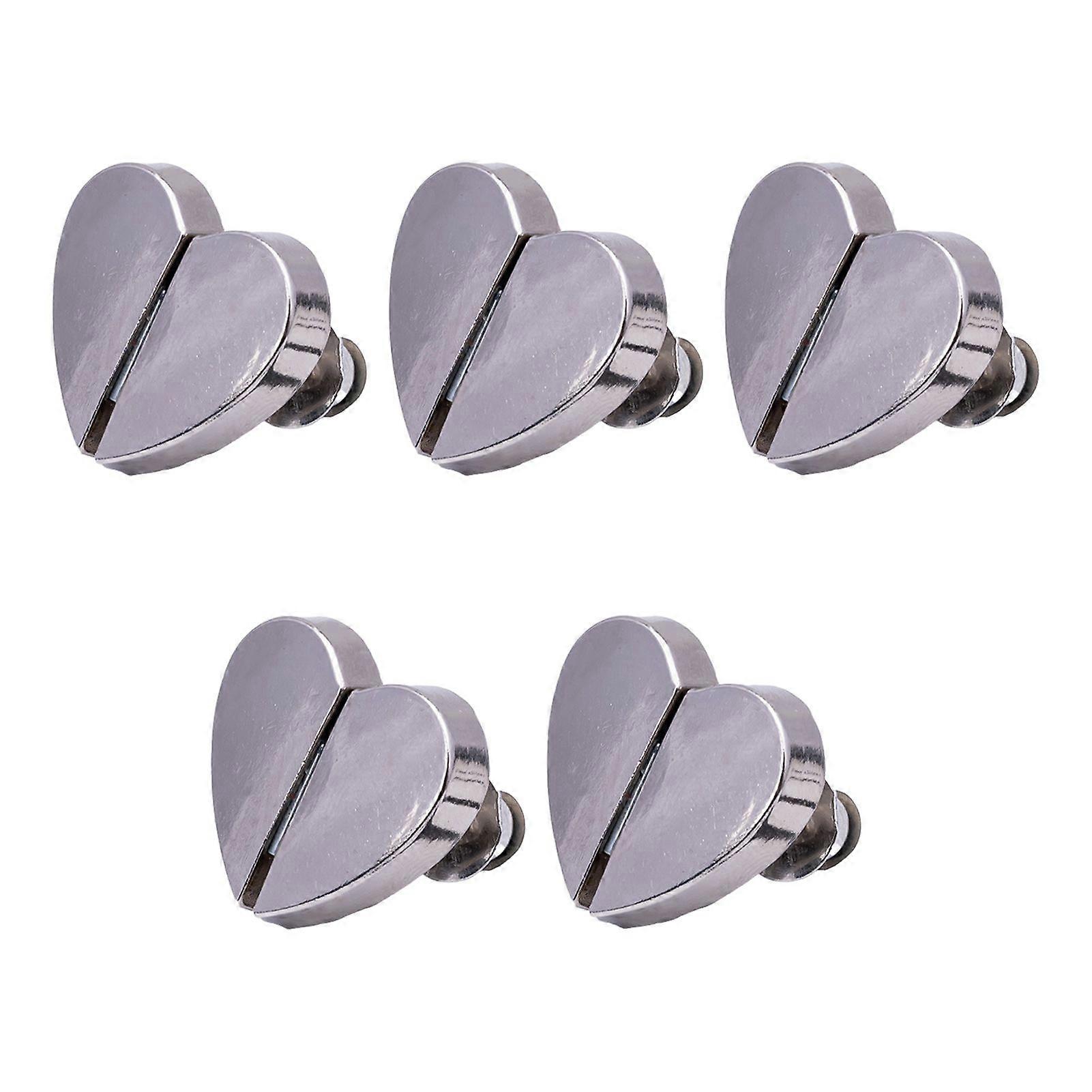 Jikaixiang 5 Pcs Magnetic Curtain Buckles Curtain Closure Heart-shaped Buttons Detachable Pins Heart Magnets for Home Room Window Curtains RV Blinds