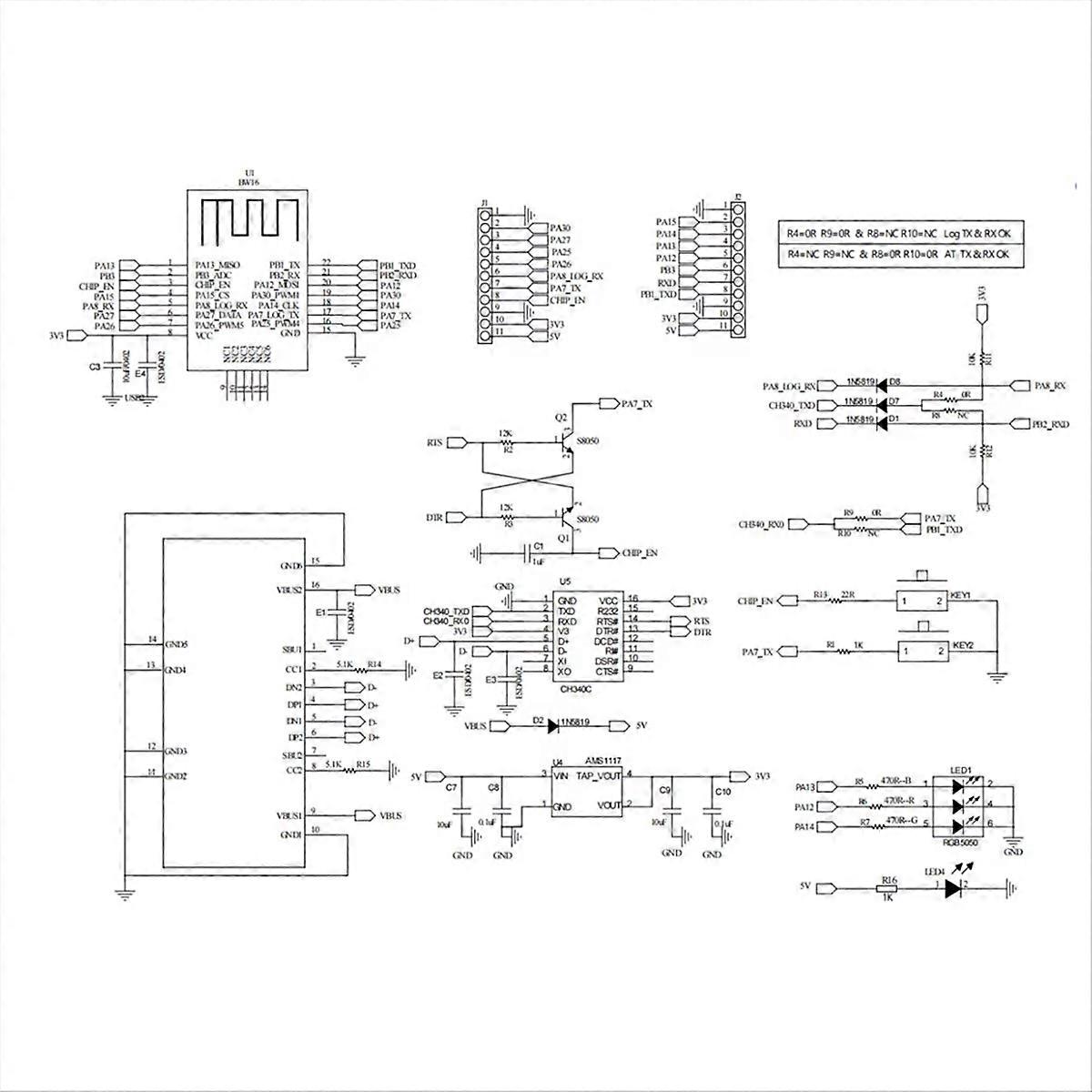 BW16-Kit Entwicklungsboard RTL8720DN Dual-Band Wi-Fi Low-Power