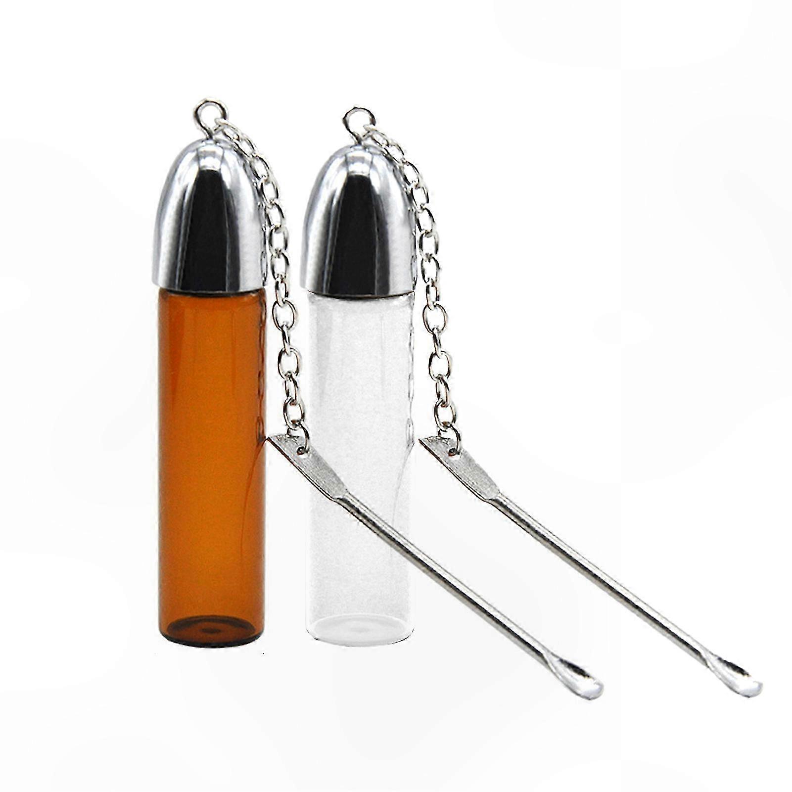 2-Pack Airtight Spice Jars with Mini Spoon for Camping Travel Portable Powder Container Leak-Proof Design