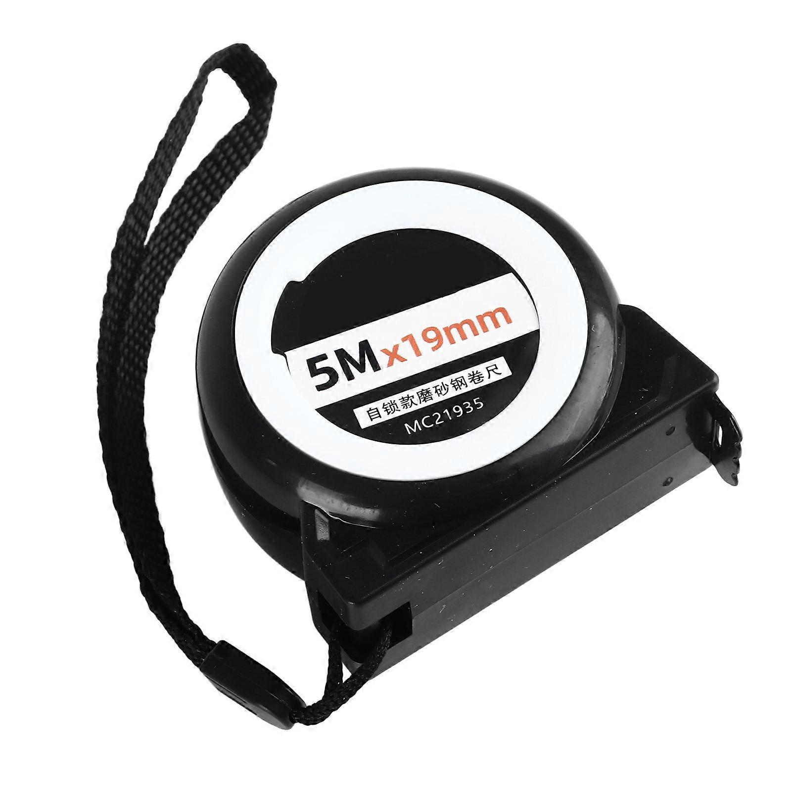 Steel Tape Measure High Accuracy Retractable Measuring Tape Self Locking Type Matte Finish 5 Meter 19mm 