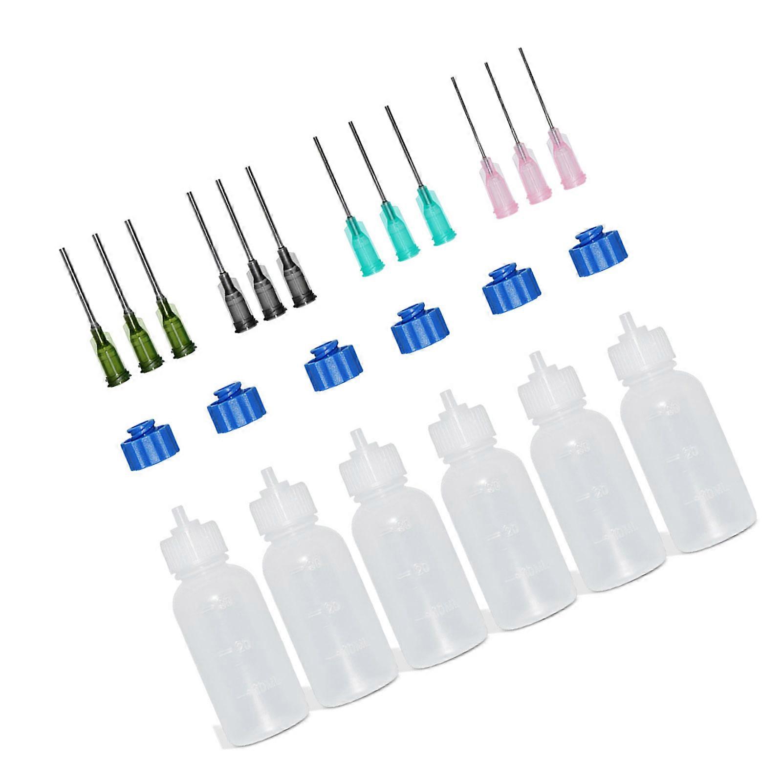 30ml Needle Nosed Tip Glues Applicators Bottle, Empty Dispenser for Computer and Office Maintenance Multicolor