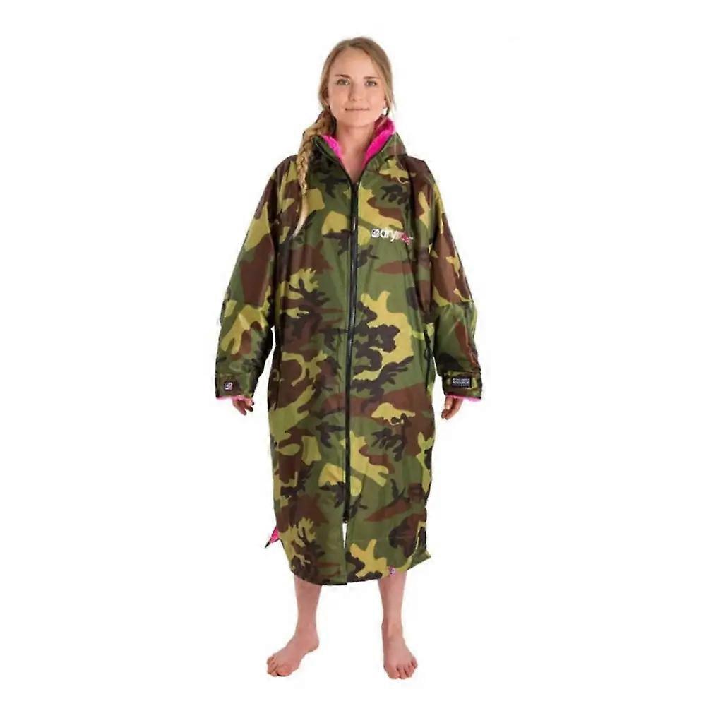 Dryrobe Advance Långärmad Morgonrock för vuxna - Kamouflage Rosa