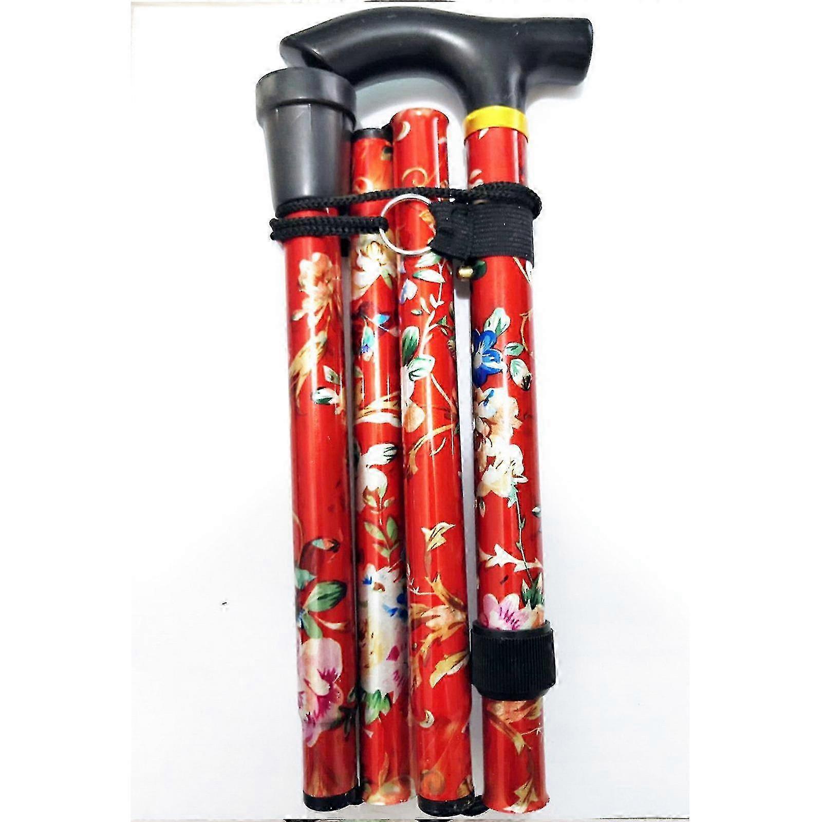 Comfortable Grip Walking Stick - Foldable Adjustable Height for Stability