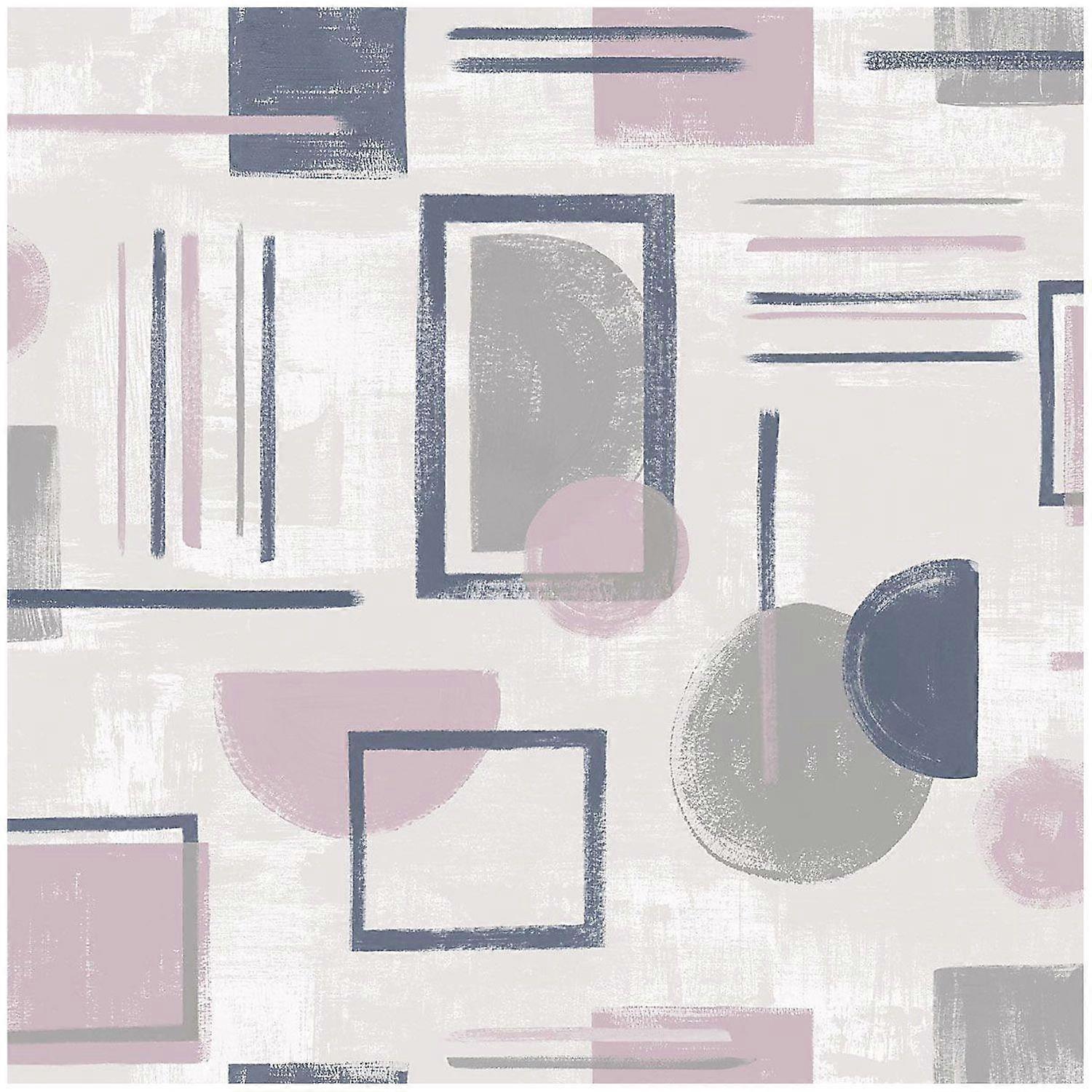 Holden Decor Nordic Geo Pink Wallpaper