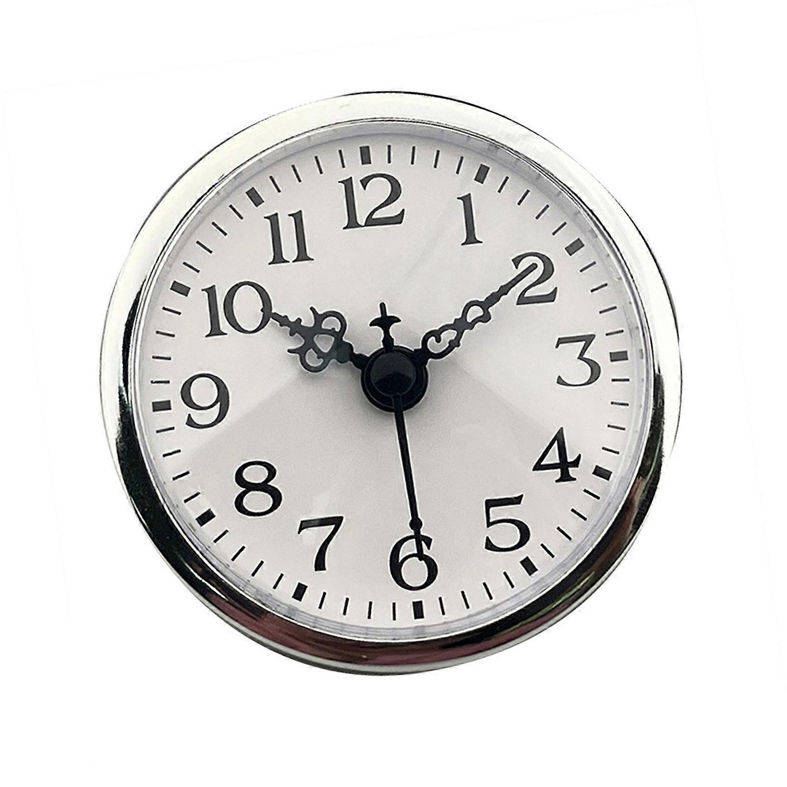 80mm Quartzs Clocks Insert, Craft Clock Movement Round Clock Head Inlaid with Arabic Numerals Multicolor