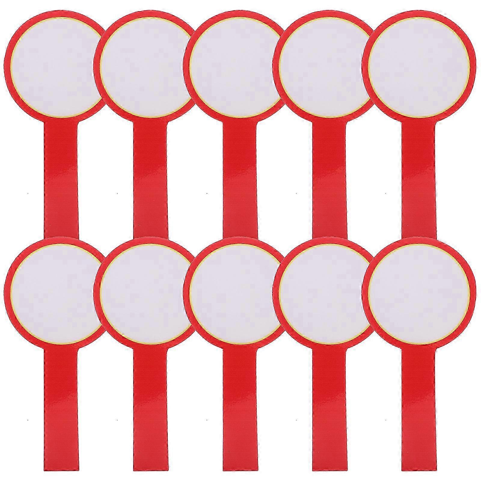 10pcs Blank Scoreboard Handheld Scoreboard Dry Erase Answer Paddle Writable Paddle