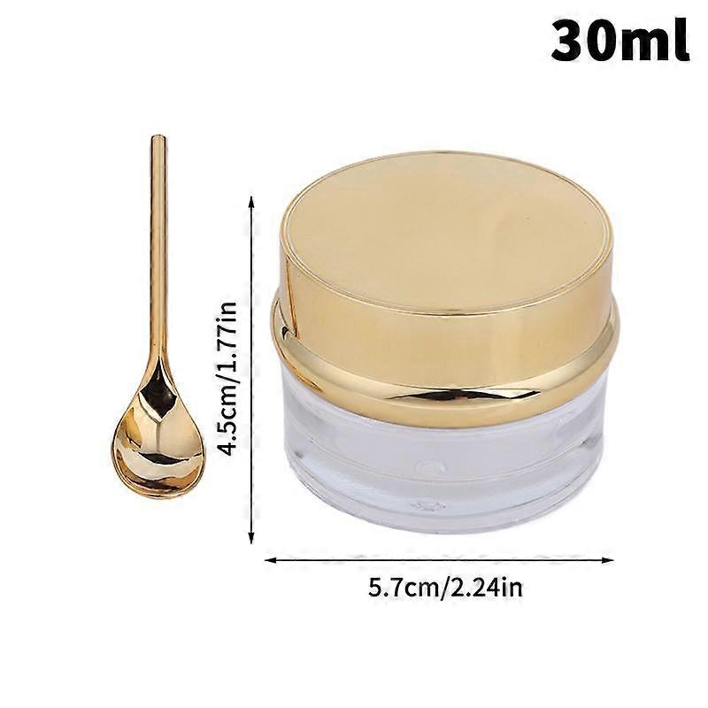 30/50/80/100G Electroplating Empty Cream Jar Refillable Lotion Bottle With Spoon Travel Cosmetic Container