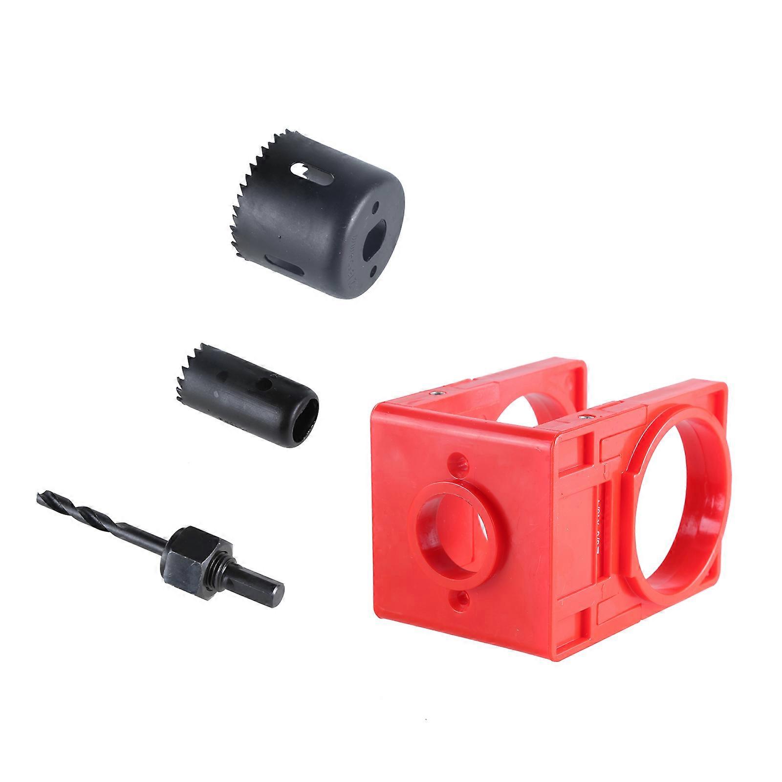 Door Lock Installation Kit Door Lock Jig Door Handle Jig with Door Lock Hole Saw for Installing Deadbolts and Locksets Multicolor