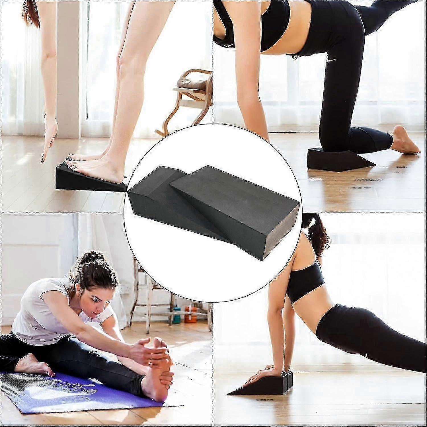 Squat Wedge, 2 Pieces, EVA Soft Exercise Block for Pilates, PushUp