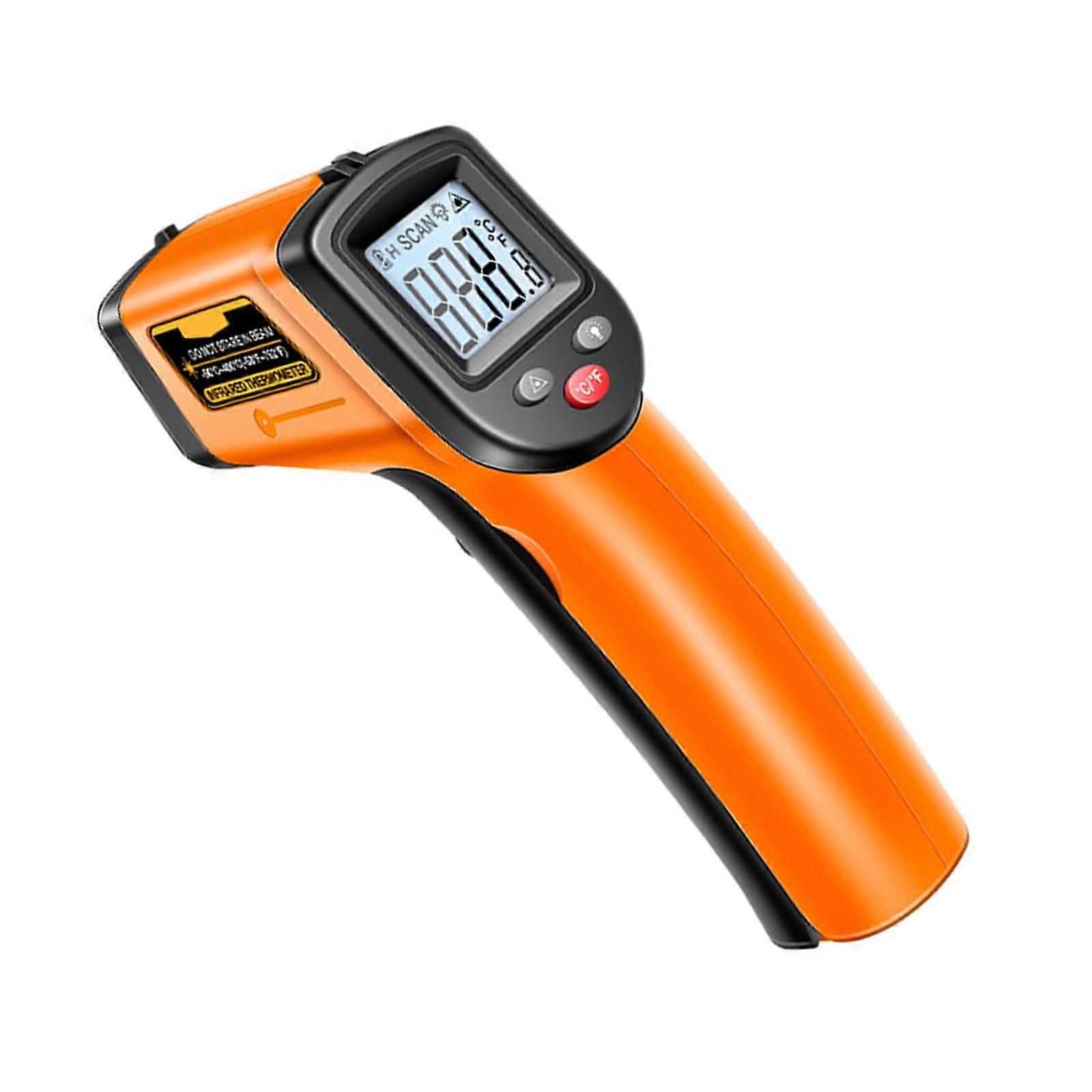 IR Thermometers Temperature, -50℃～400℃ /-58℉～752℉ Thermometers with Digital Color Display, Not Contact  Orange