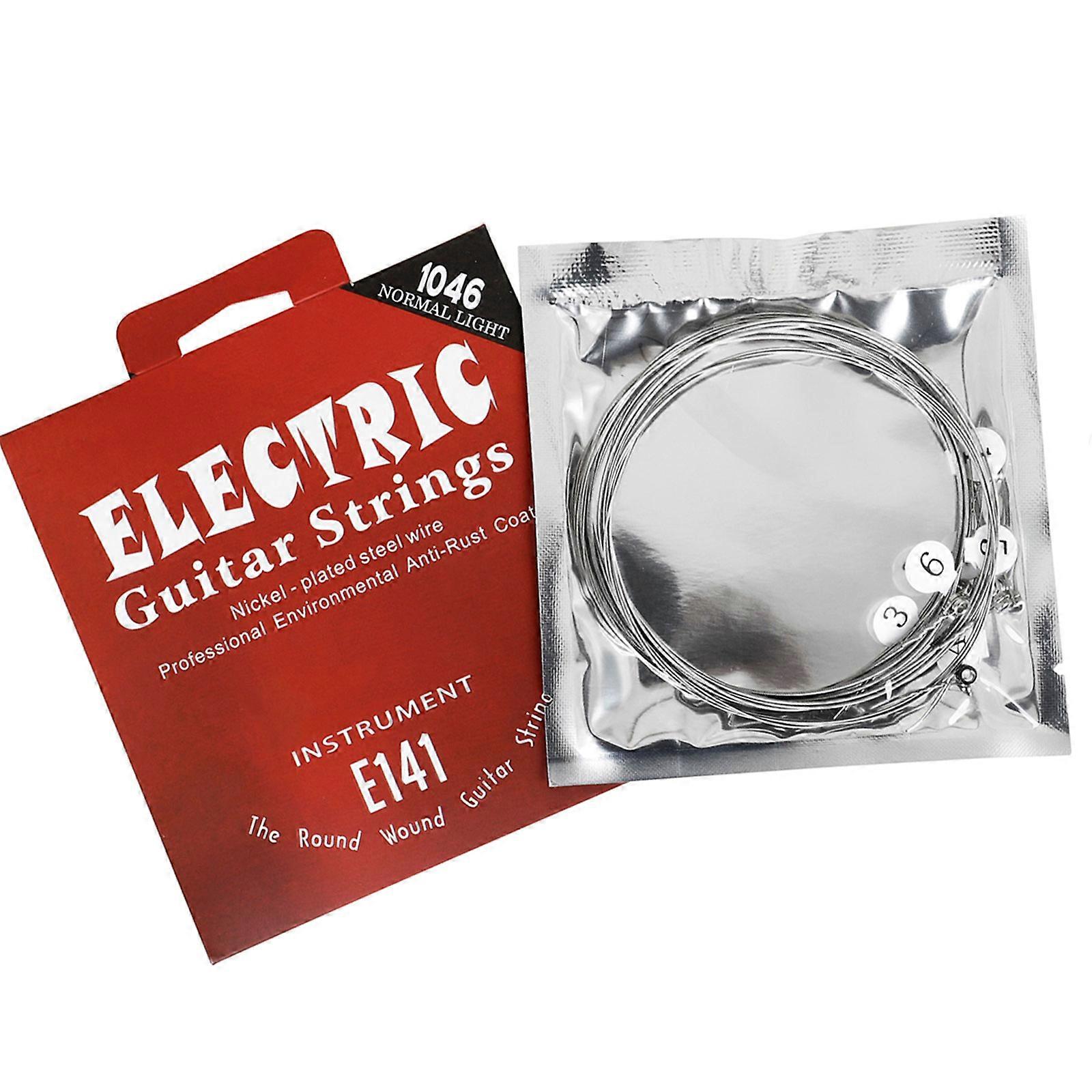 6Pcs Electric Guitar Strings .010-.046 Highly Carbon Steel Core Strings 6-String Guitar Strings Perfect Intonation Multicolor