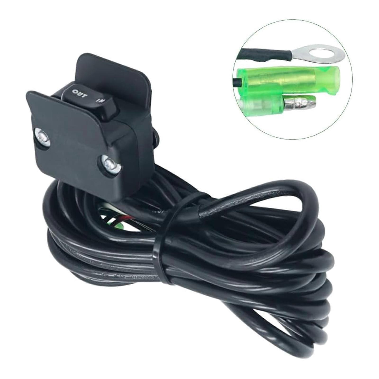 Mini Switch Handlebar Control Kit 12V ATV Winch Thumb Switch for ATV Replace Handlebar Control Line Multicolor