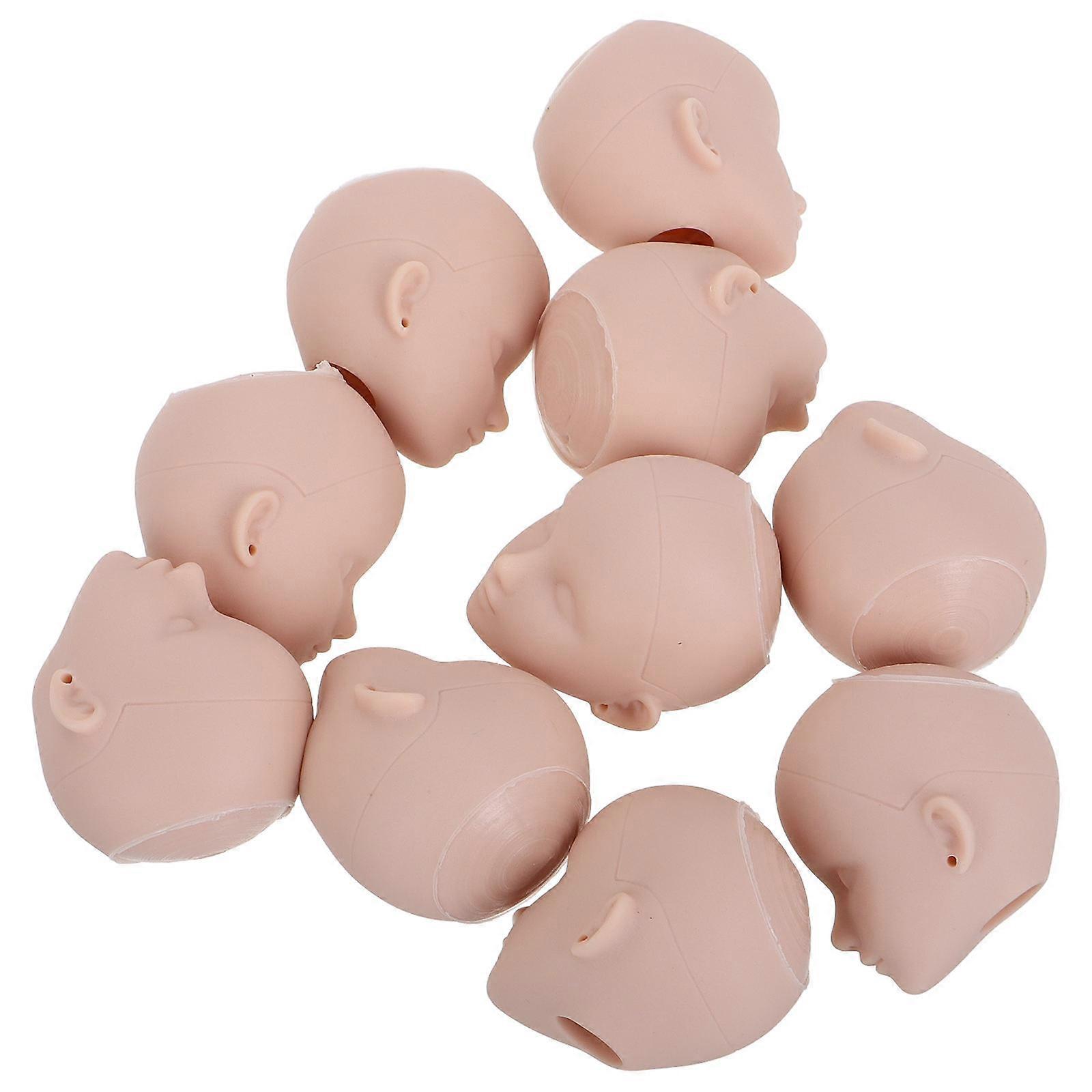 Plastic Doll Heads for Practice Makeup Doll Mannequin 10Pcs