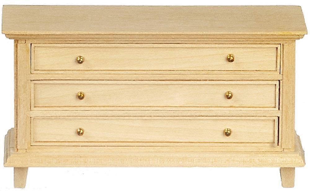 娃娃屋裸木乡村抽屉柜 Jbm 迷你卧室家具